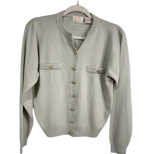 Kerri &‎ Kelsey Vintage Gold Button Cardigan Grandma Cottage Core Women's Medium